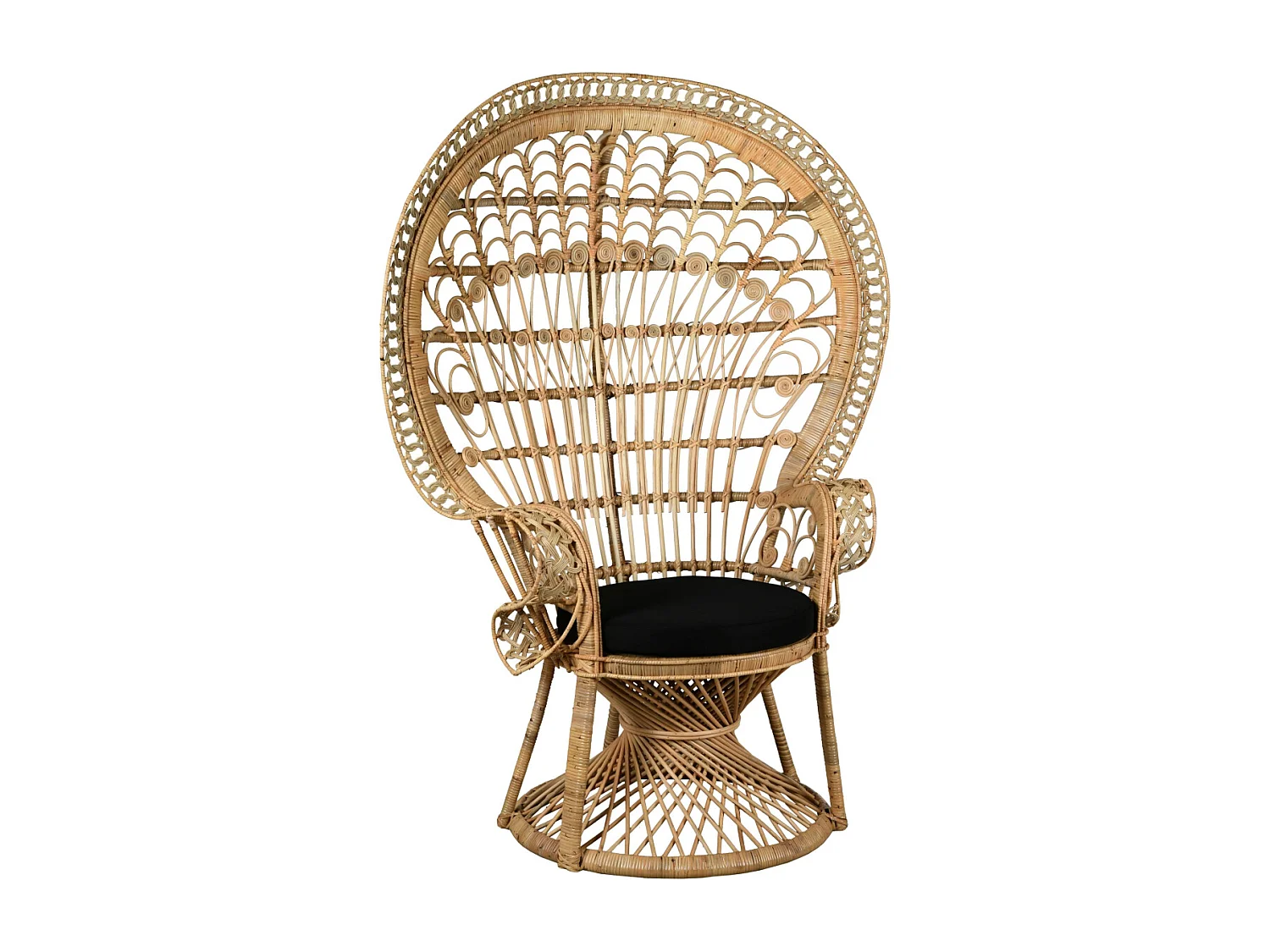 Fauteuil Emmanuelle en rotin Paon