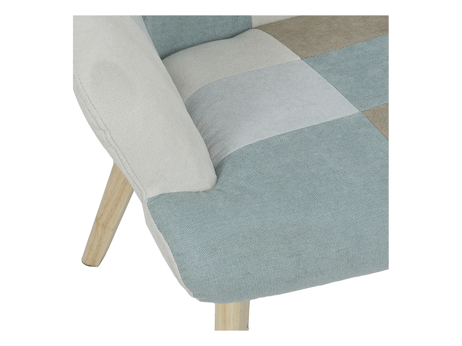 Fauteuil Helsinki Patchwork Bleu Bleu