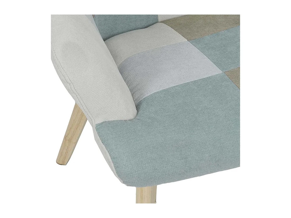 Fauteuil Helsinki Patchwork Bleu Bleu