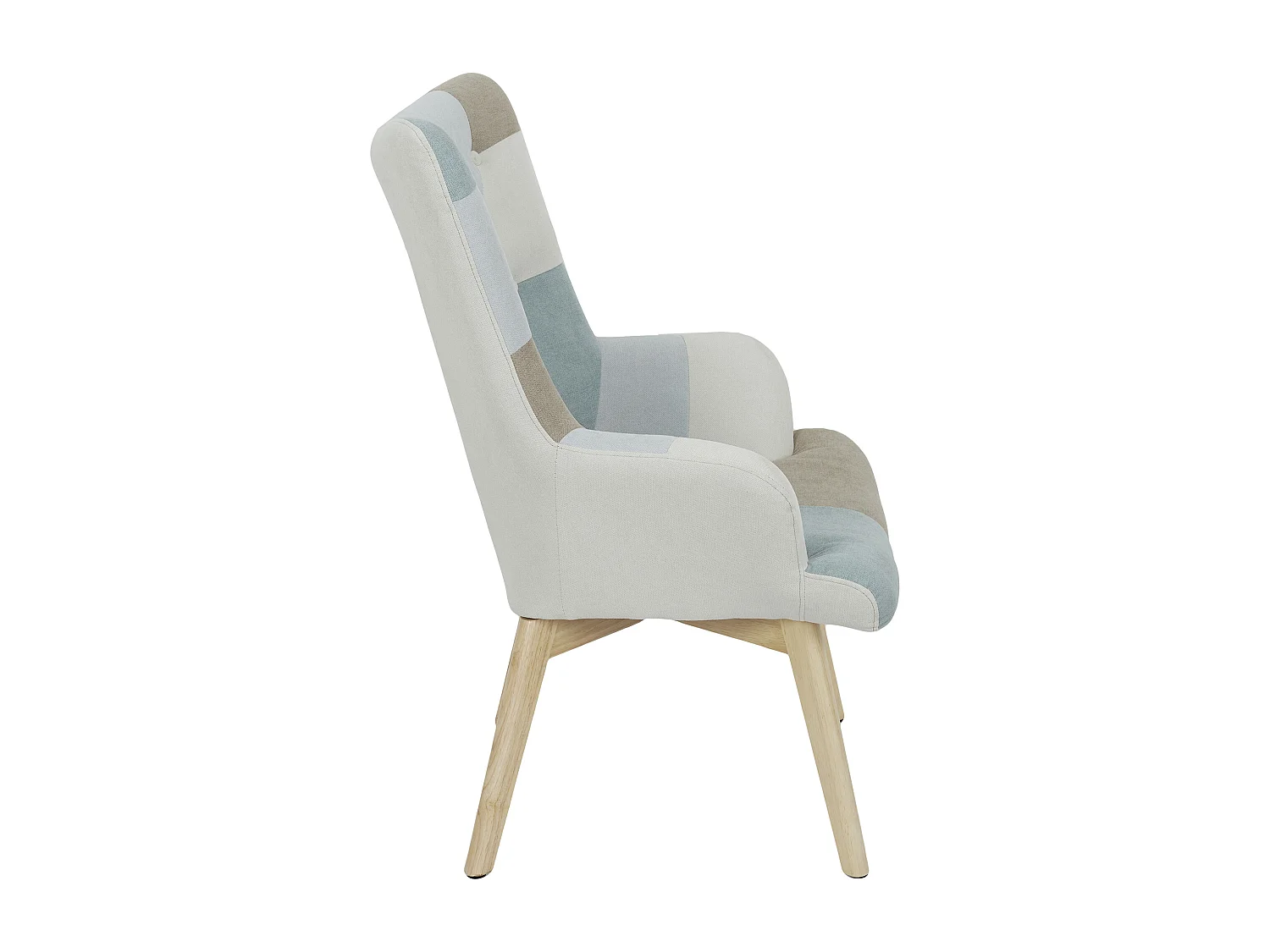 Fauteuil Helsinki Patchwork Bleu Bleu