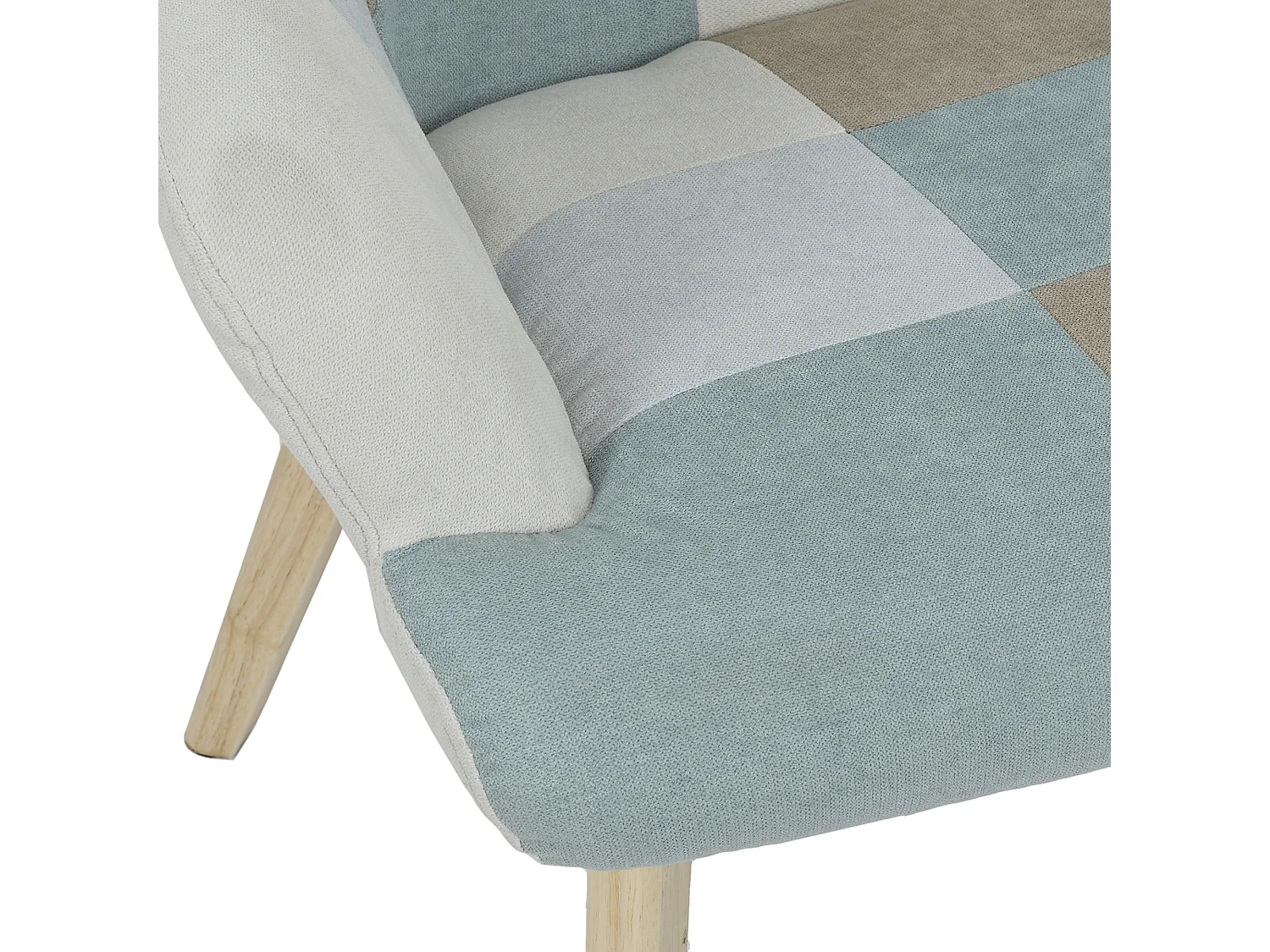 Fauteuil Helsinki Patchwork Bleu - Lot De Out Bleu