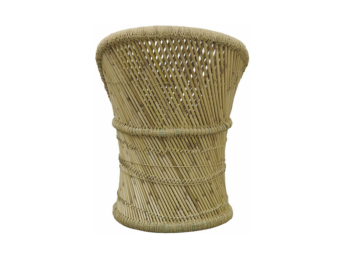 Fauteuil rond en roseau naturel