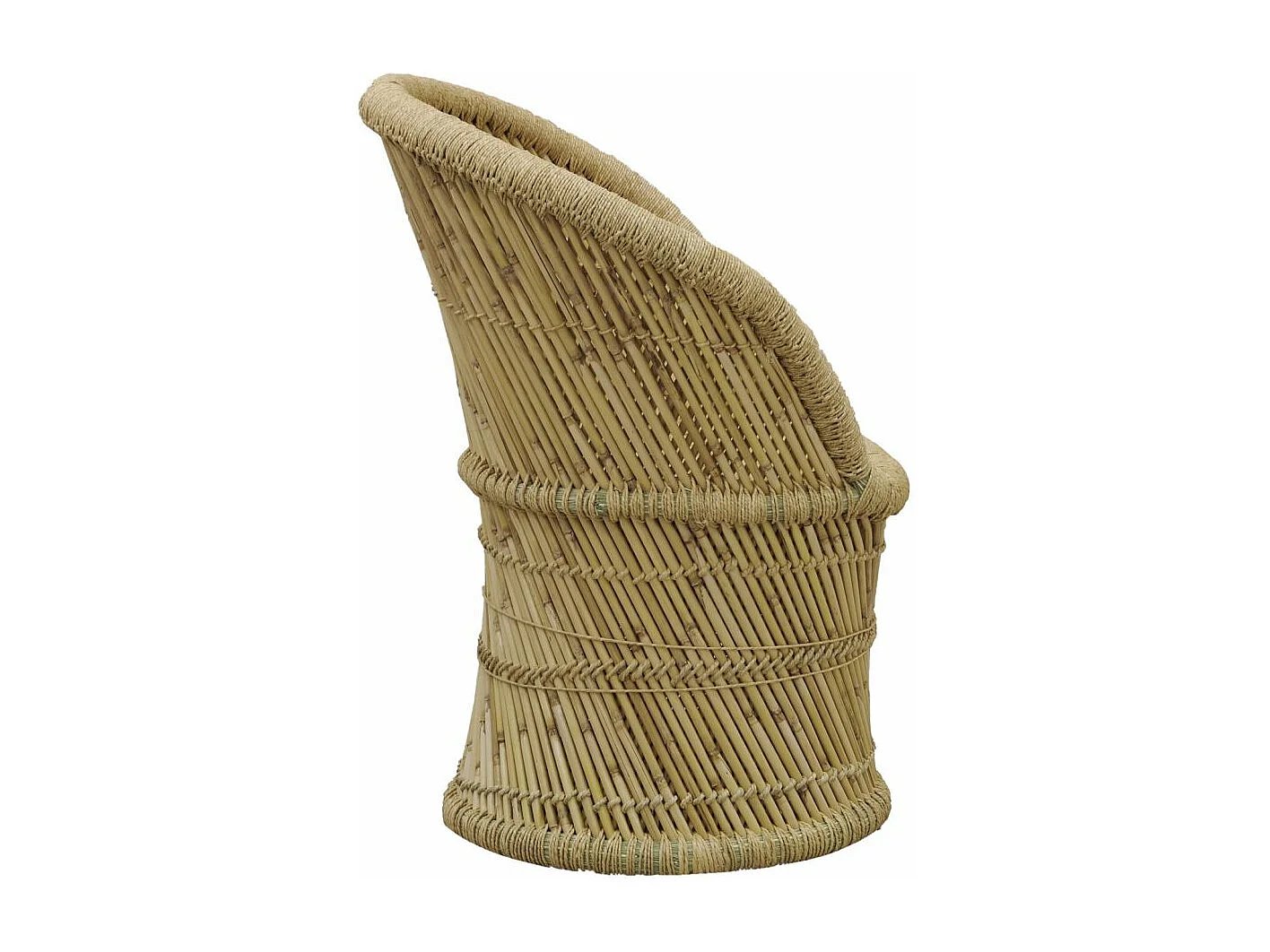 Fauteuil rond en roseau naturel