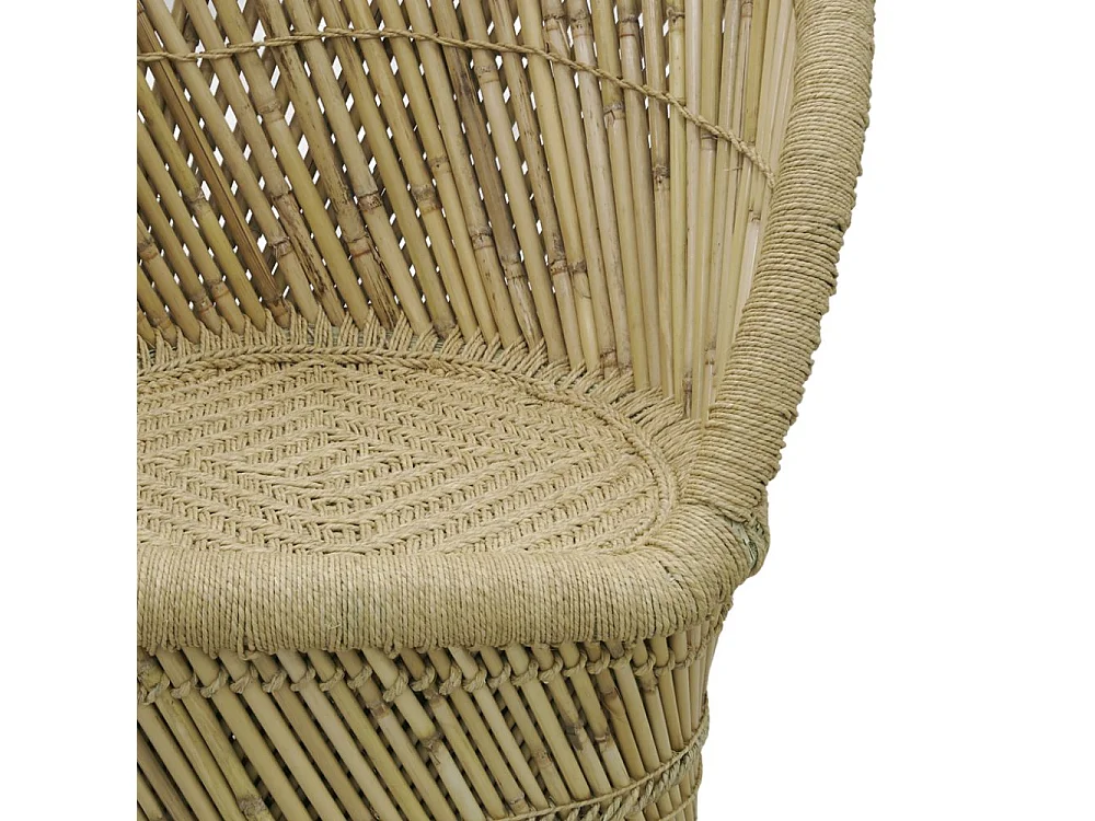 Fauteuil rond en roseau naturel