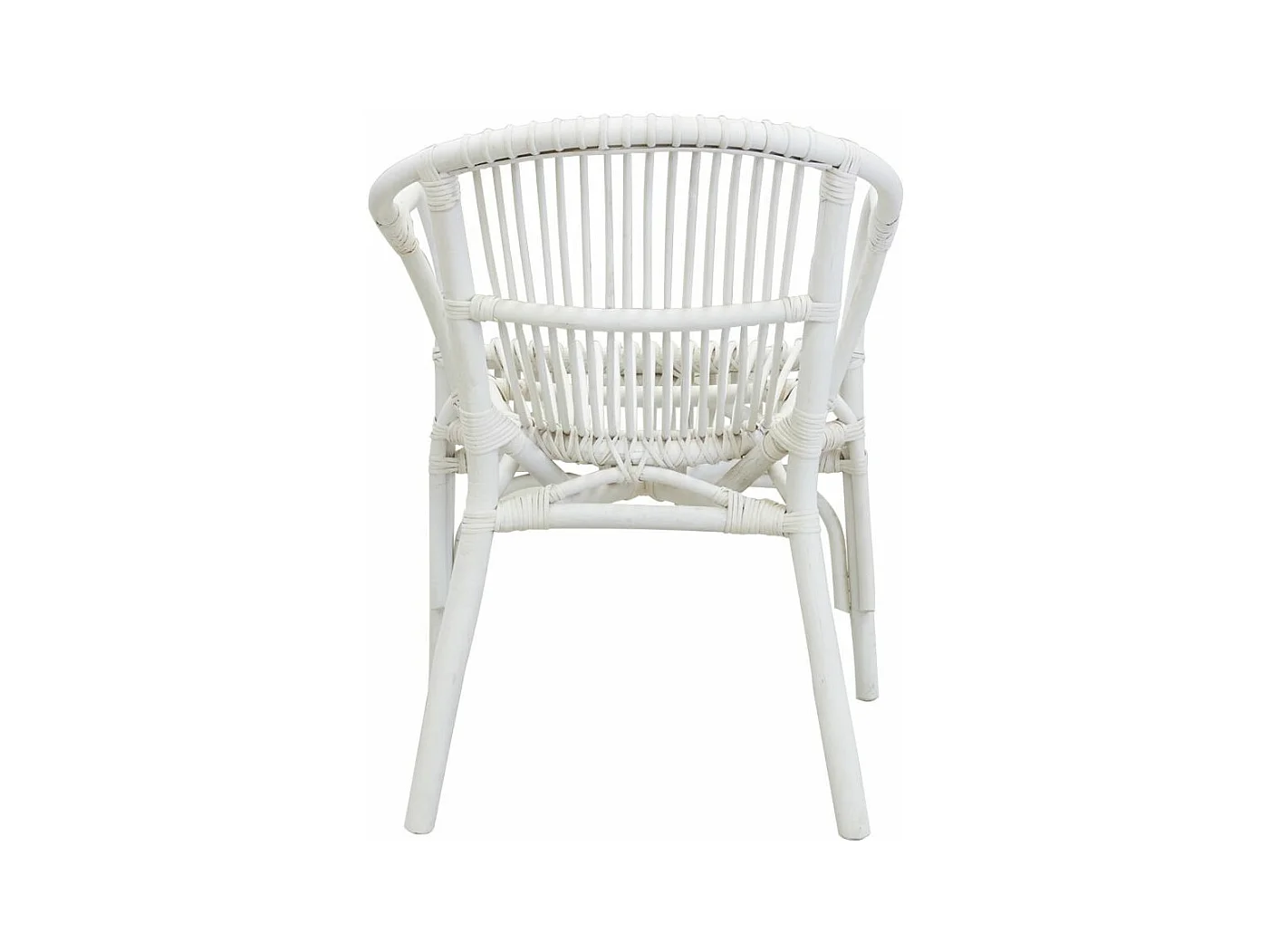 Fauteuil en rotin laqué blanc