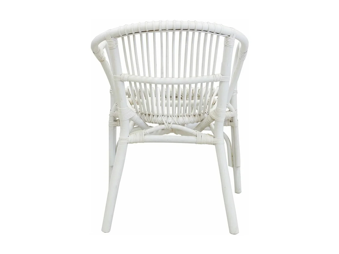 Fauteuil en rotin laqué blanc