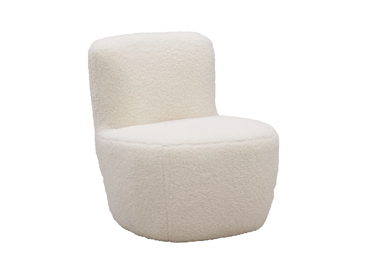 Fauteuil pouf en polyester et bois Nuage