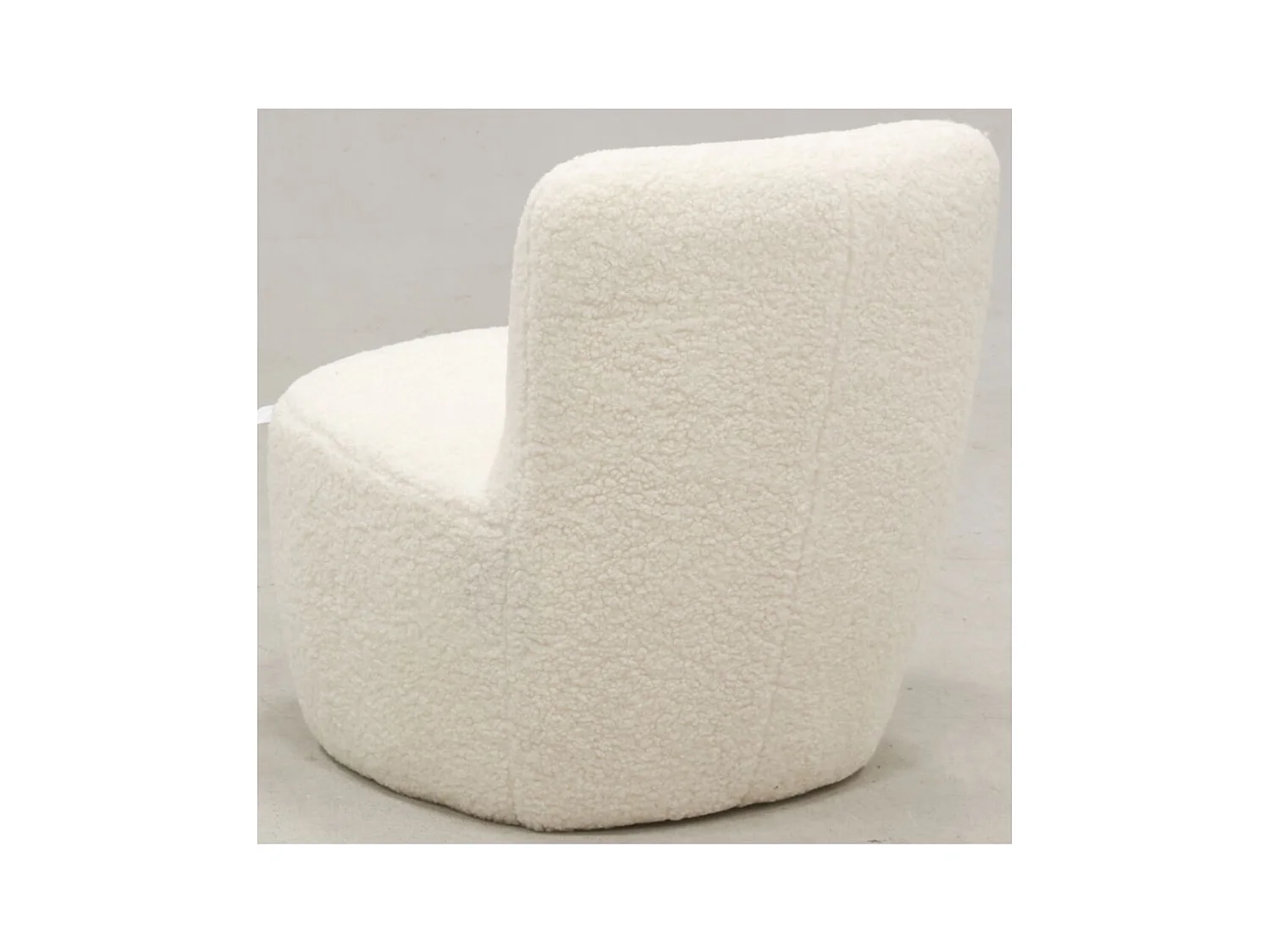 Fauteuil pouf en polyester et bois Nuage