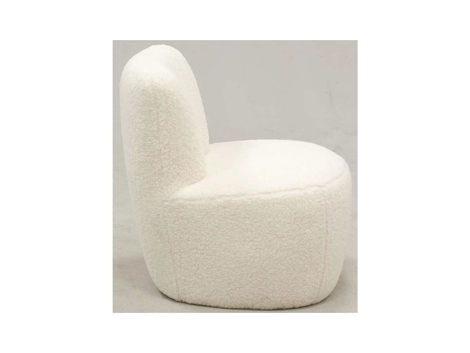 Fauteuil pouf en polyester et bois Nuage