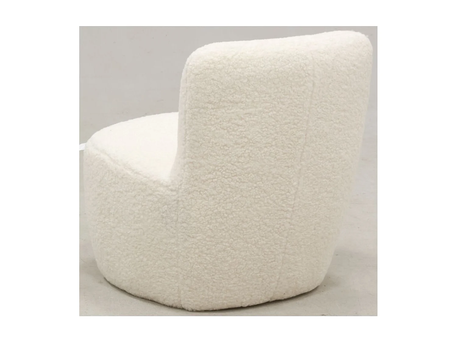 Fauteuil pouf en polyester et bois Nuage