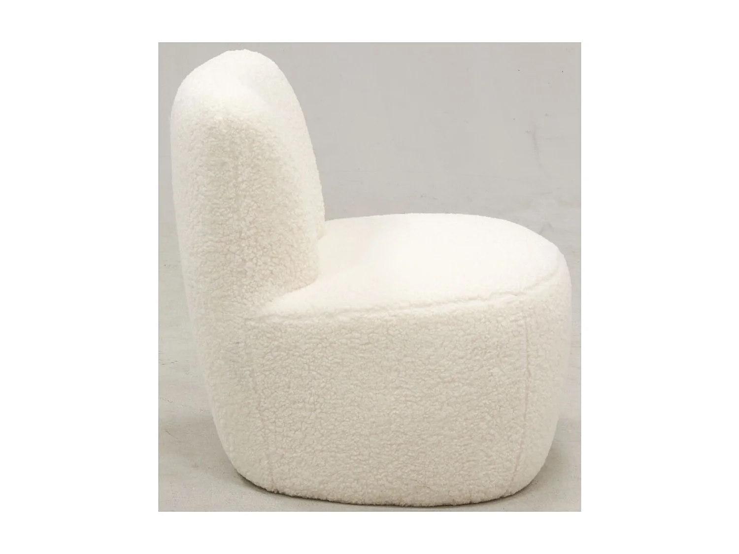 Fauteuil pouf en polyester et bois Nuage