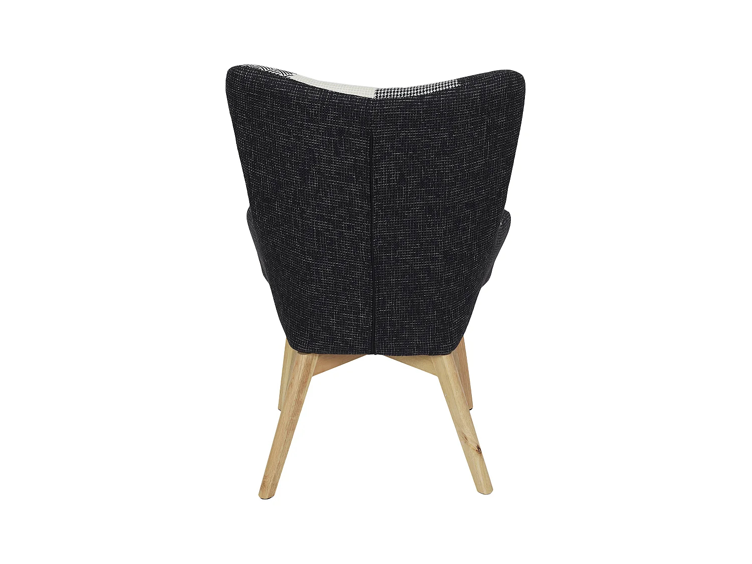 Fauteuil Helsinki Patchwork Noir Et Blanc