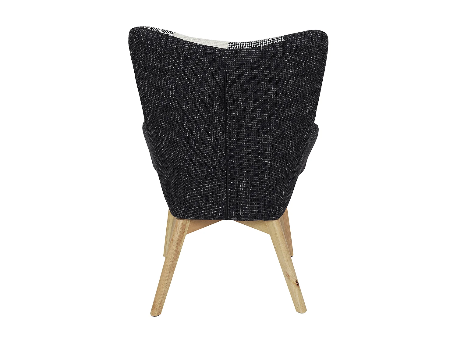 Fauteuil Helsinki Patchwork Noir Et Blanc