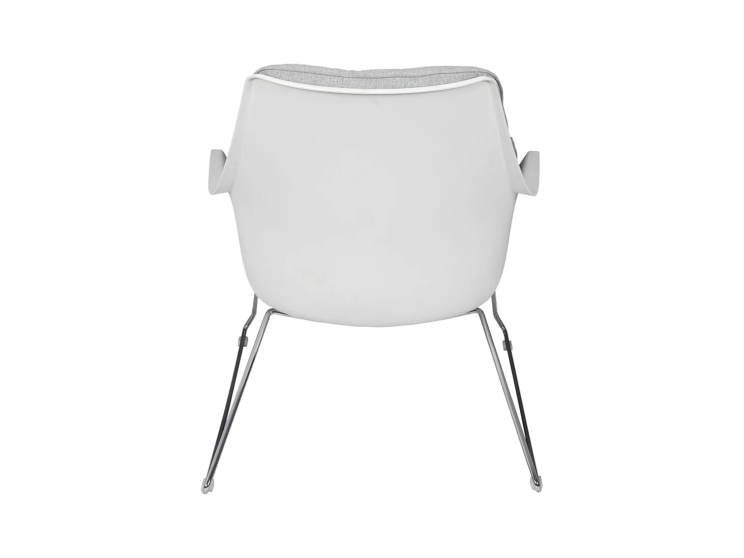 Fauteuil Mora Tissu Gris Gris, Blanc