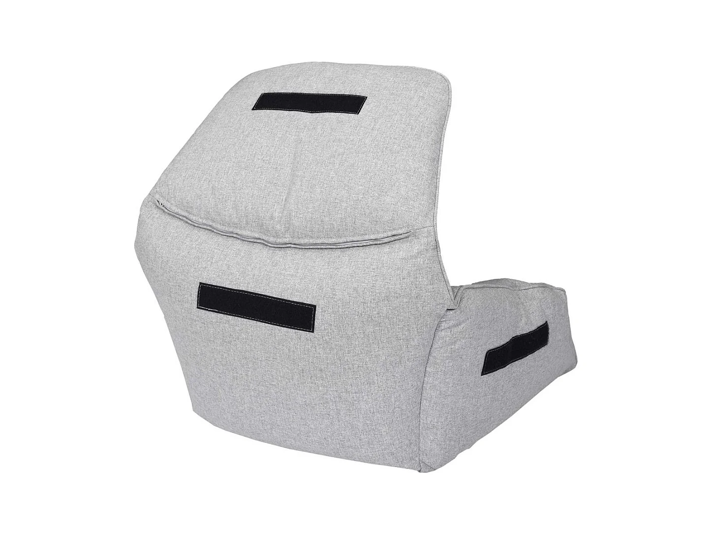Fauteuil Mora Tissu Gris Gris, Blanc