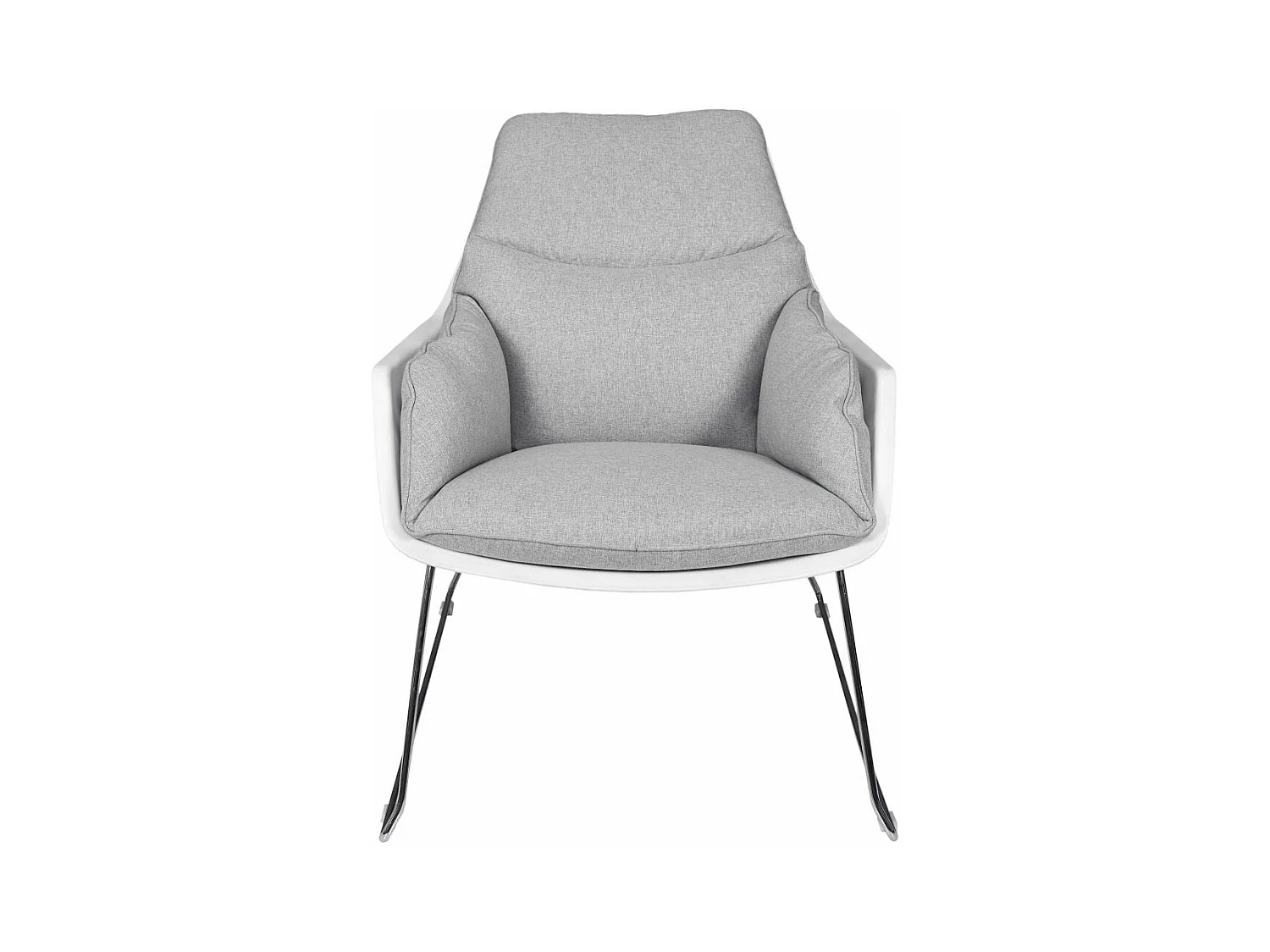 Fauteuil Mora Tissu Gris Gris, Blanc