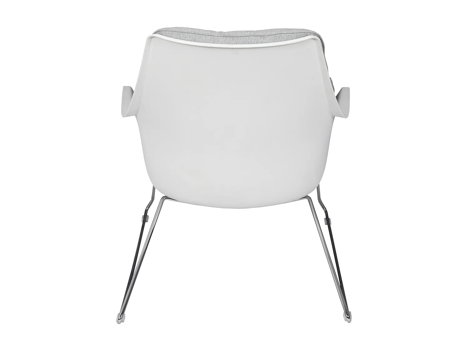 Fauteuil Mora Tissu Gris Gris, Blanc