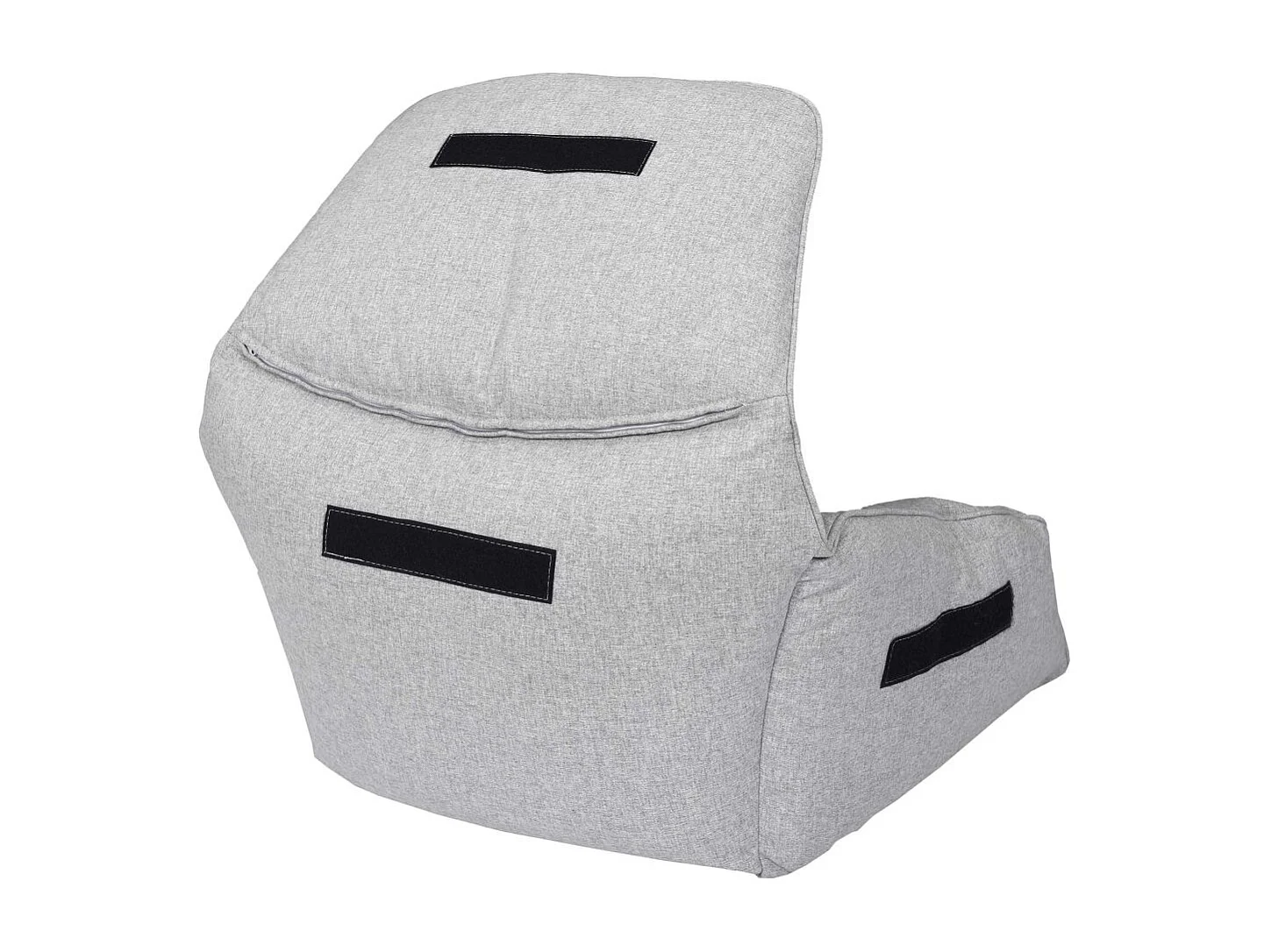 Fauteuil Mora Tissu Gris Gris, Blanc
