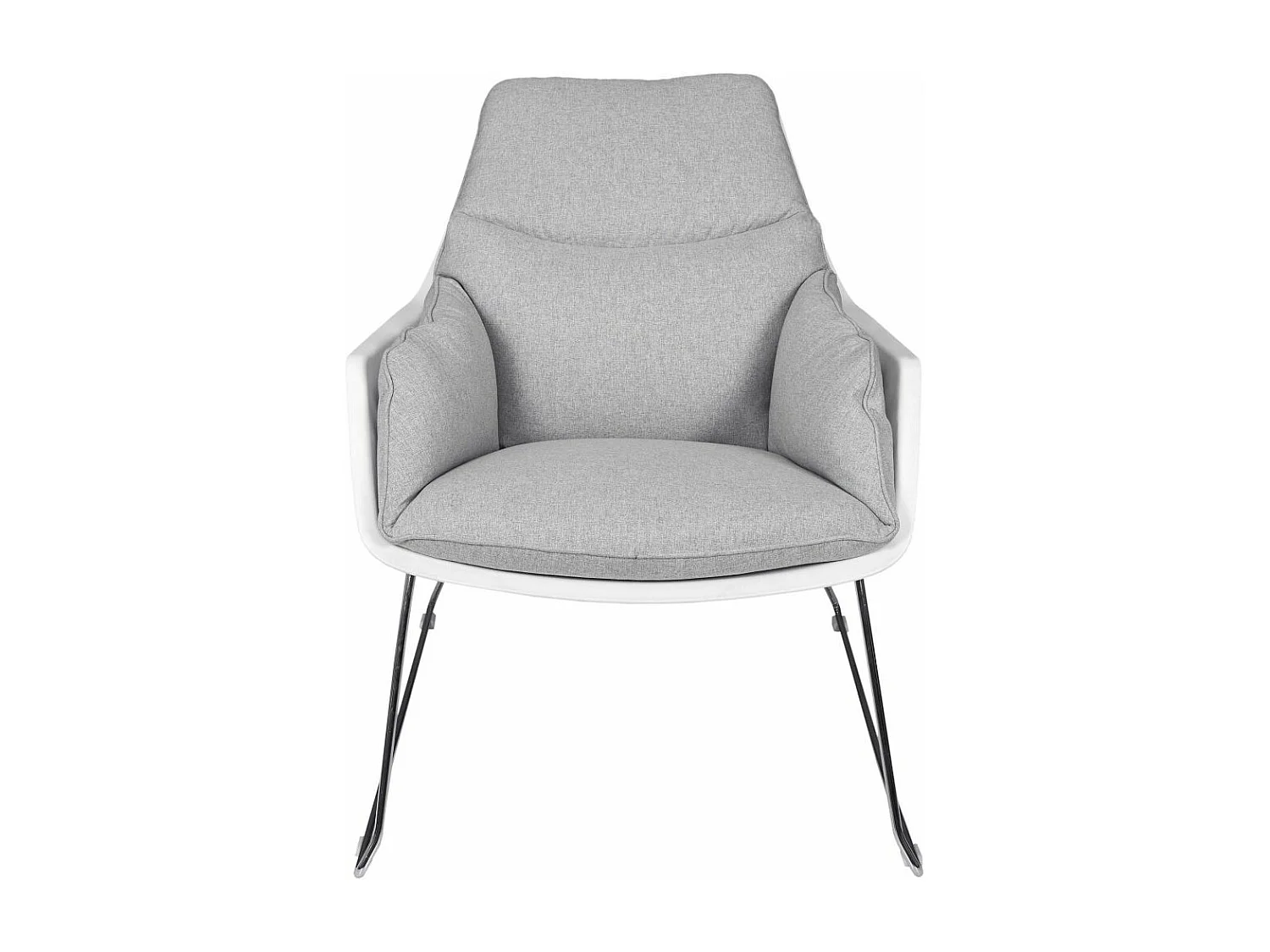 Fauteuil Mora Tissu Gris Gris, Blanc