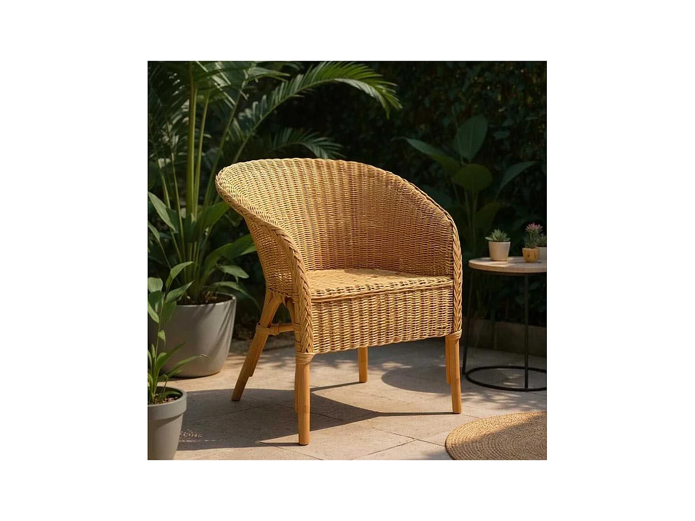 Fauteuil moelle de rotin Coïncidence