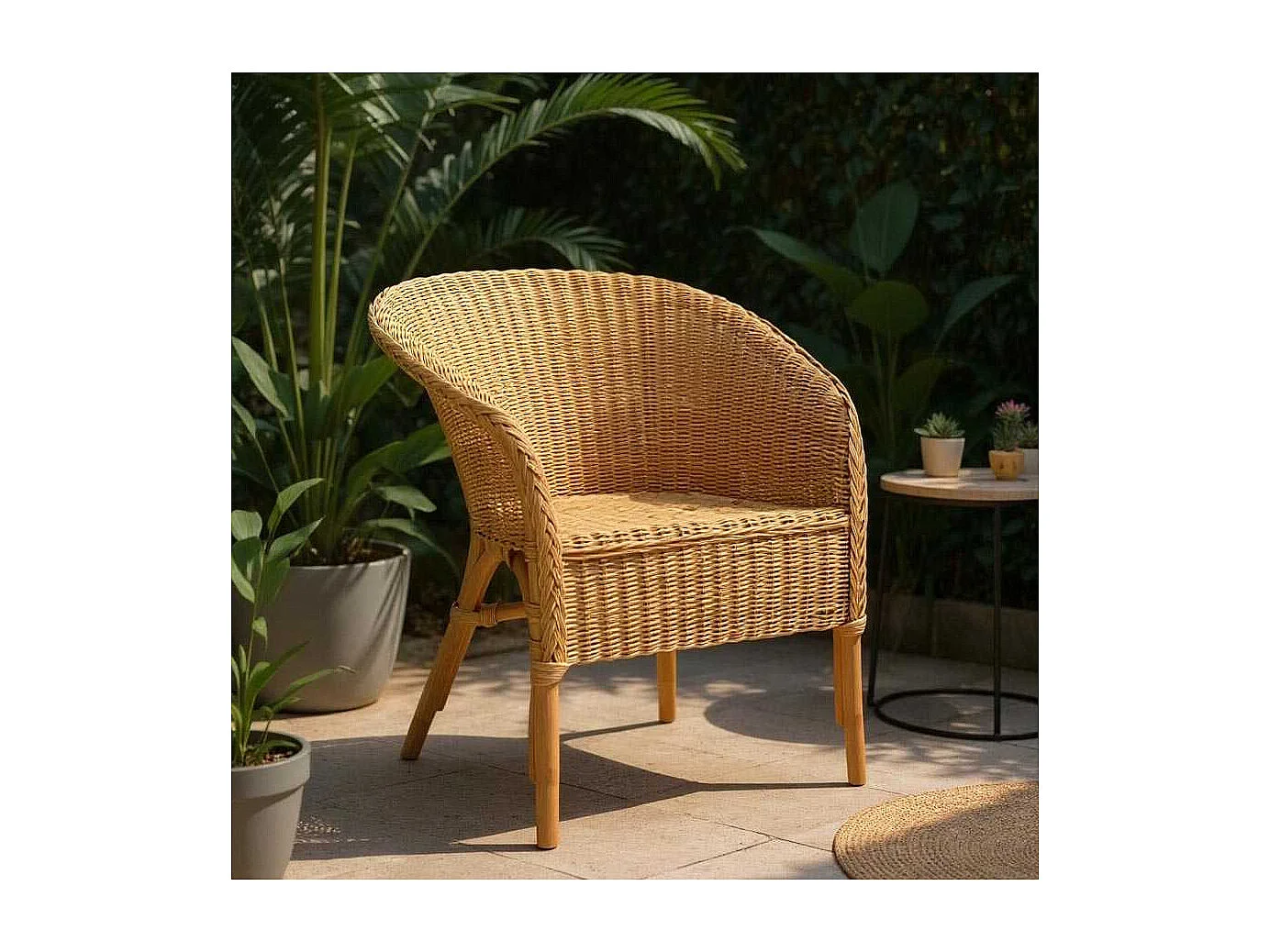 Fauteuil moelle de rotin Coïncidence