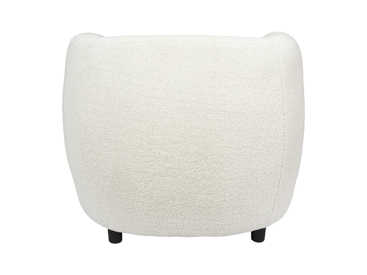 Fauteuil Design Bouclette "Shirley" 77cm Blanc