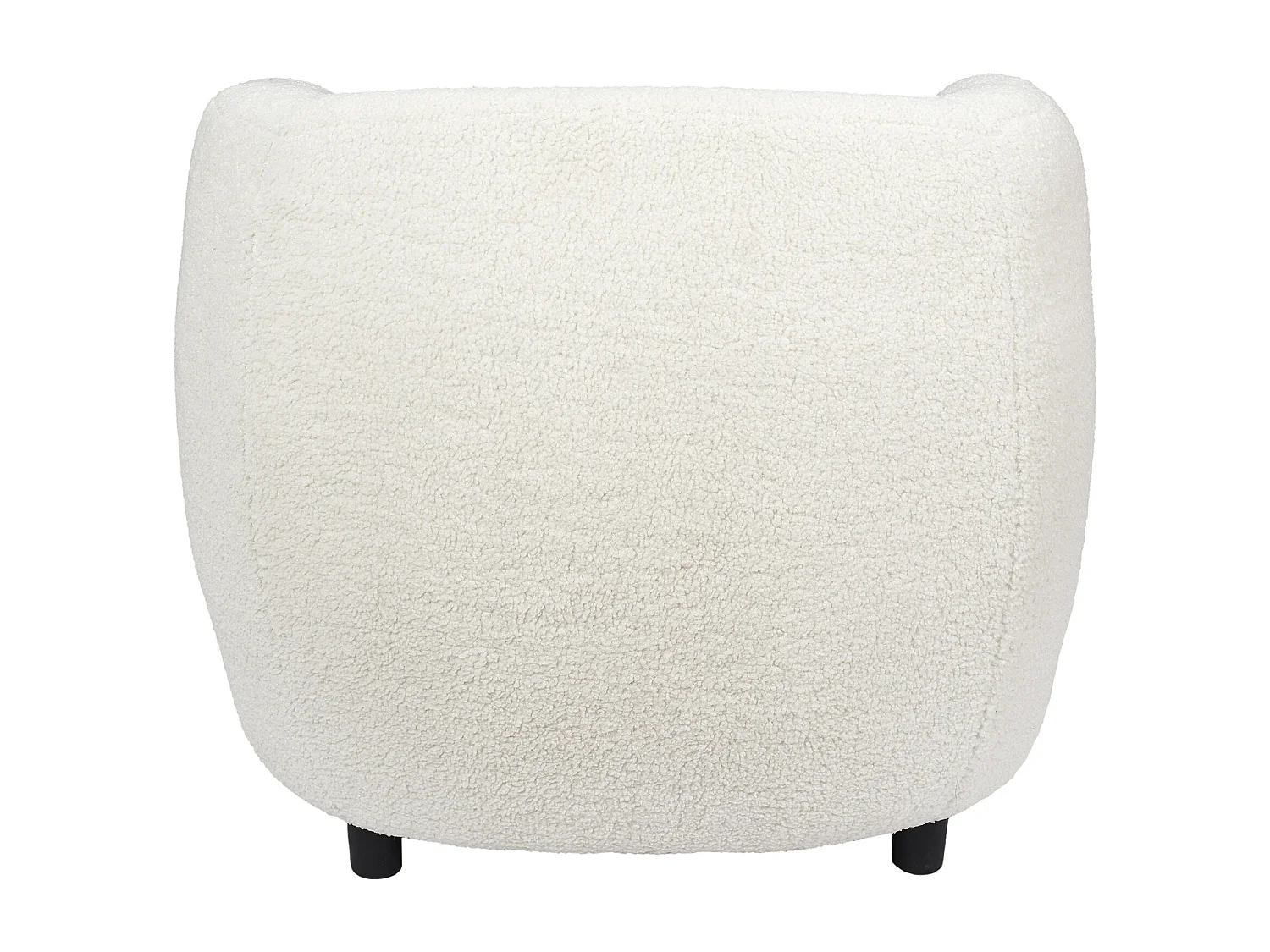 Fauteuil Design Bouclette "Shirley" 77cm Blanc