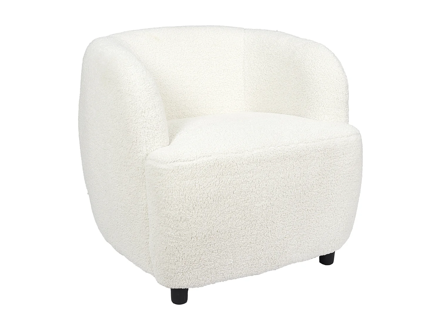Fauteuil Kim Bouclette Blanc