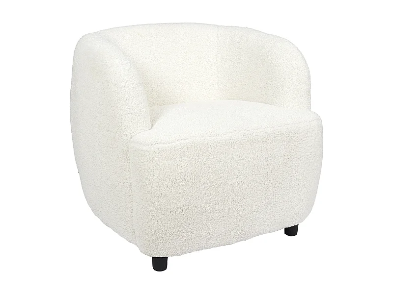 Fauteuil Kim Bouclette Blanc