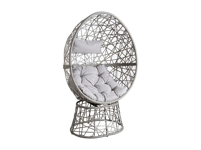 Fauteuil oeuf pivotant en polyrésine