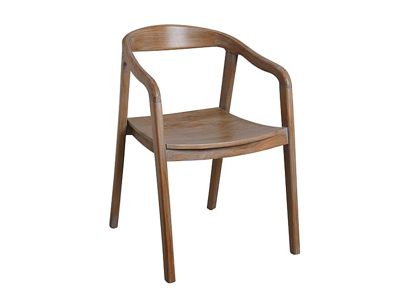 Fauteuil en teck patiné Ciamis