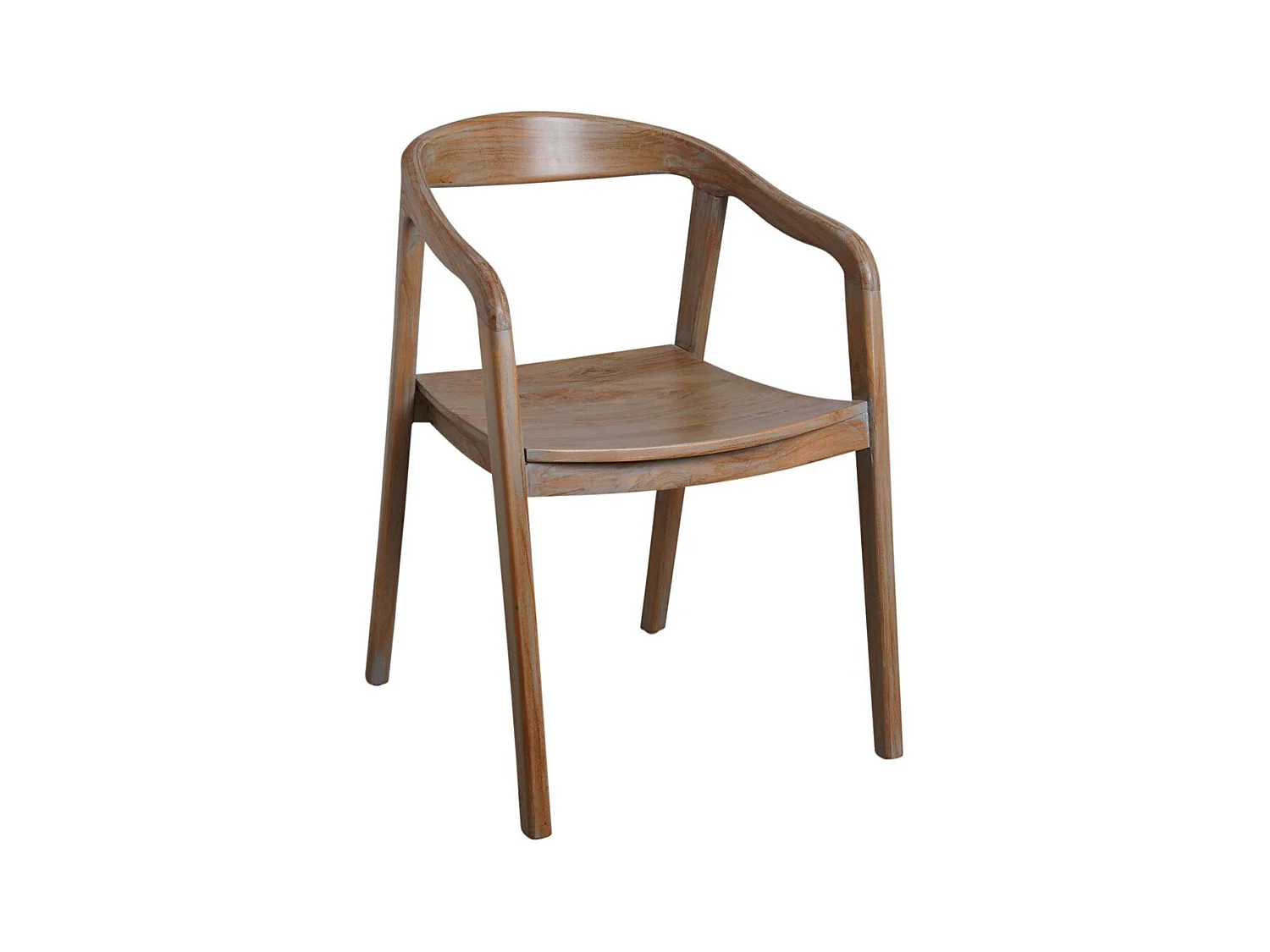 Fauteuil en teck patiné Ciamis