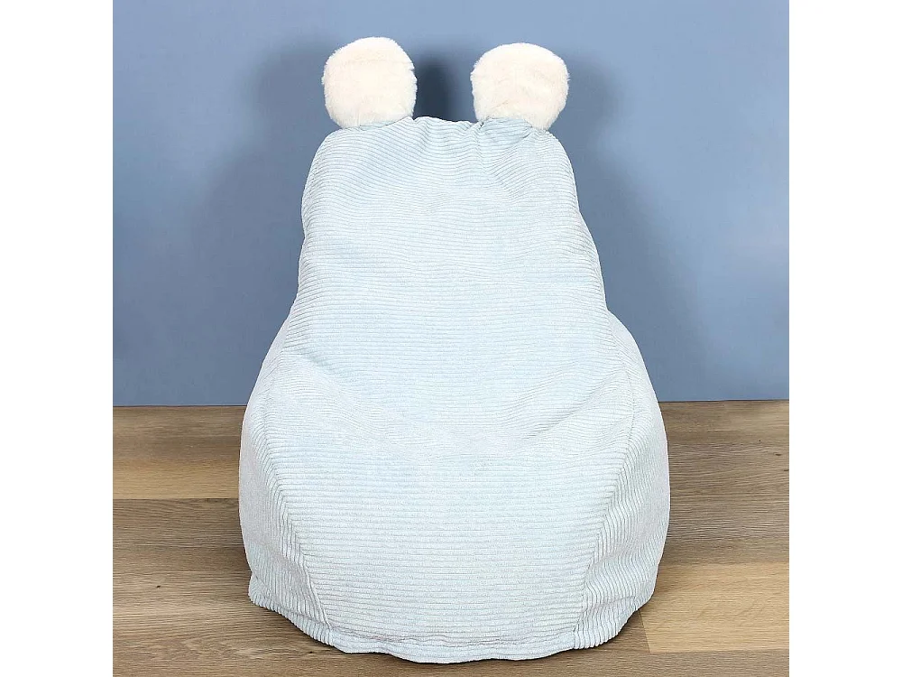 Fauteuil Poire Enfant Bleu Ted