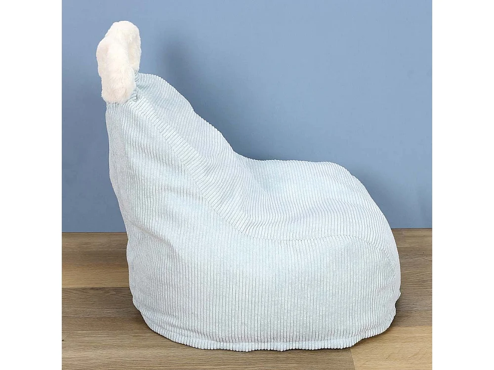 Fauteuil Poire Enfant Bleu Ted