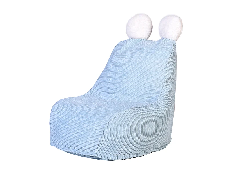 Fauteuil Poire Enfant Bleu Ted