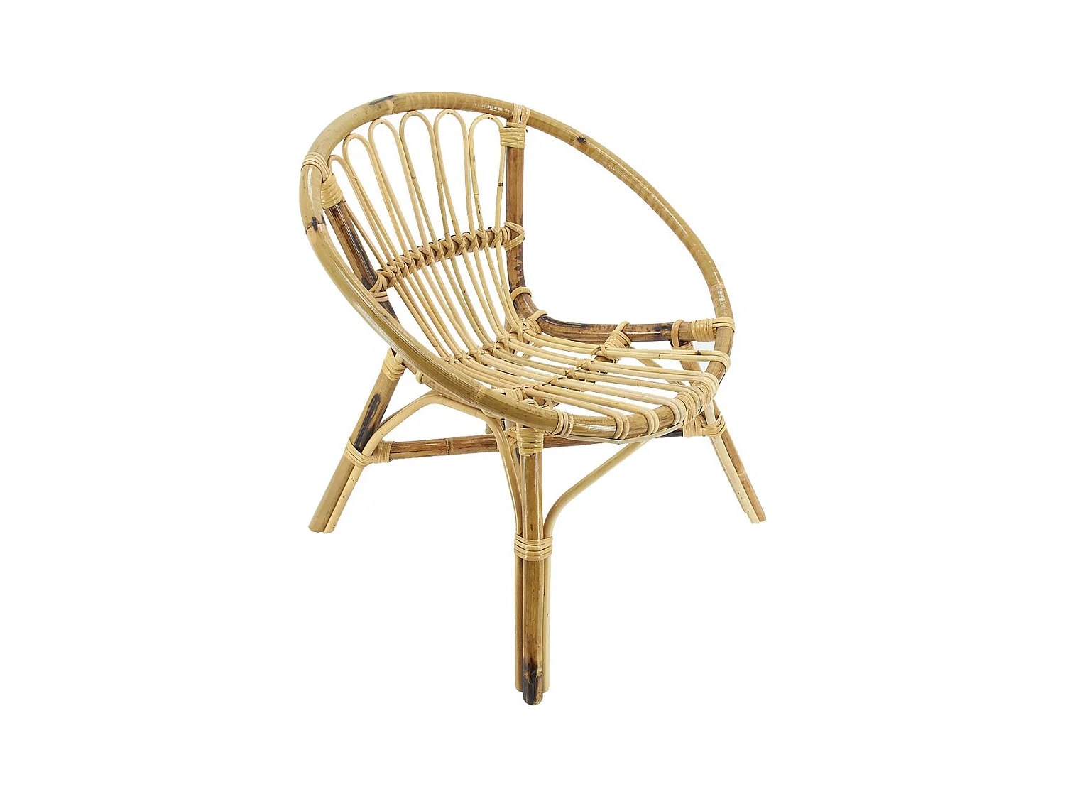 Fauteuil rond enfant en rotin Lune