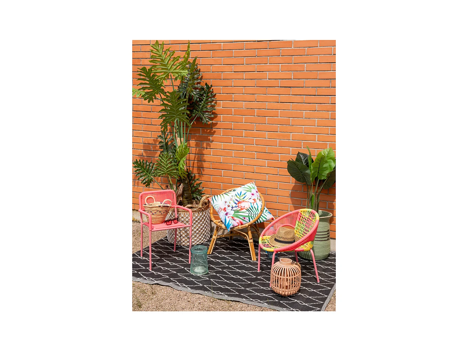 Fauteuil rond enfant en rotin Lune