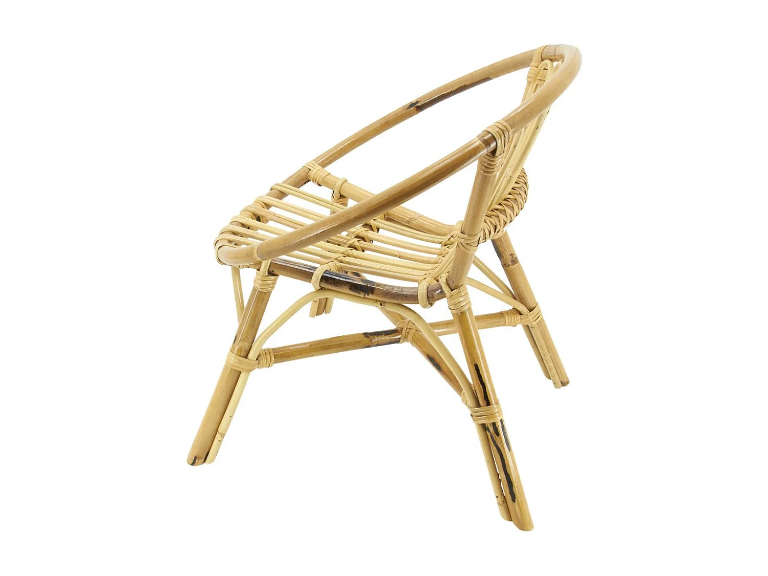 Fauteuil rond enfant en rotin Lune