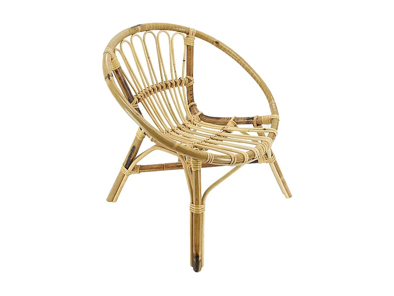 Fauteuil rond enfant en rotin Lune