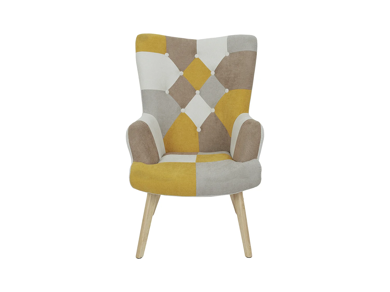 Fauteuil Helsinki Patchwork Jaune Jaune