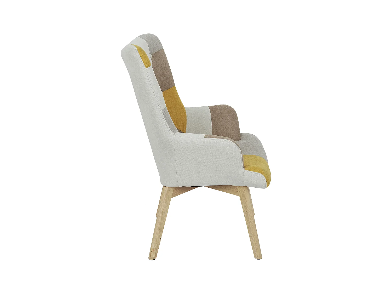 Fauteuil Helsinki Patchwork Jaune Jaune