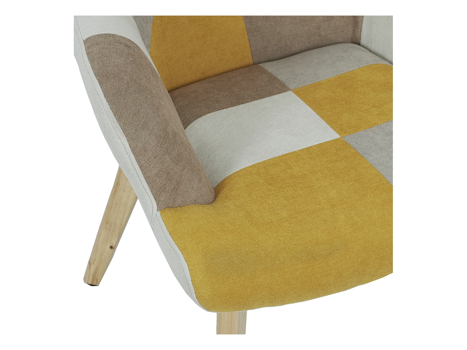 Fauteuil Helsinki Patchwork Jaune Jaune