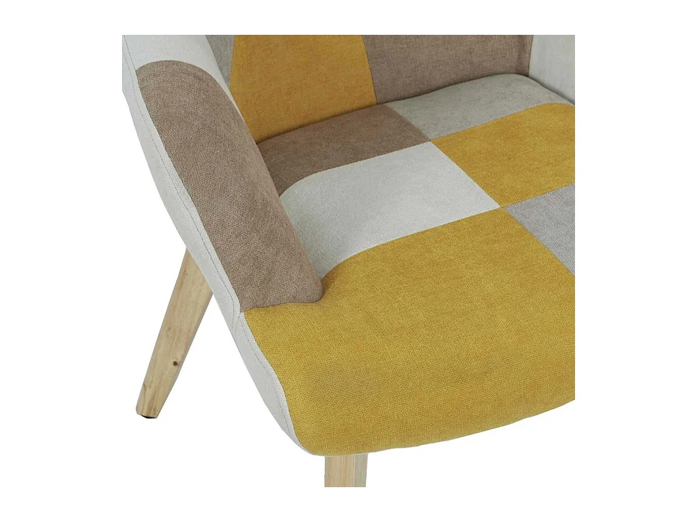 Fauteuil Helsinki Patchwork Jaune Jaune