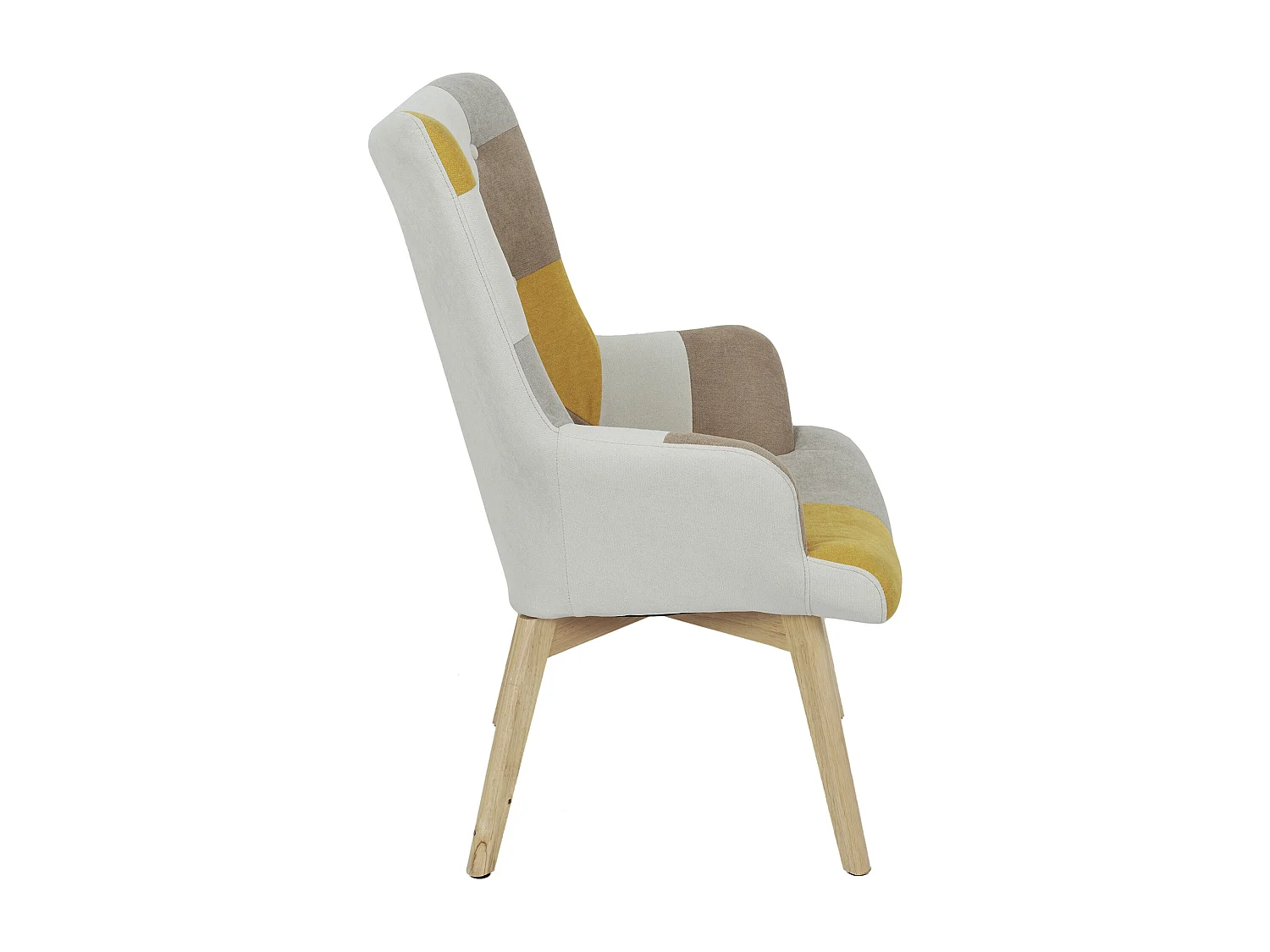 Fauteuil Helsinki Patchwork Jaune Jaune