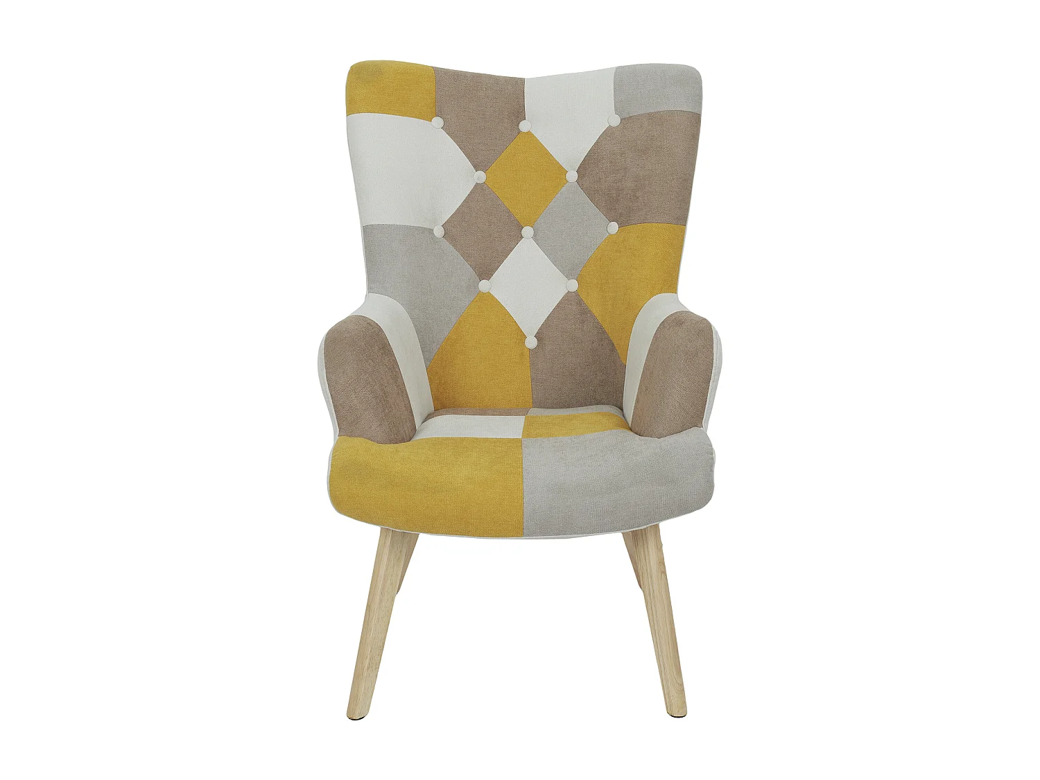 Fauteuil Helsinki Patchwork Jaune Jaune