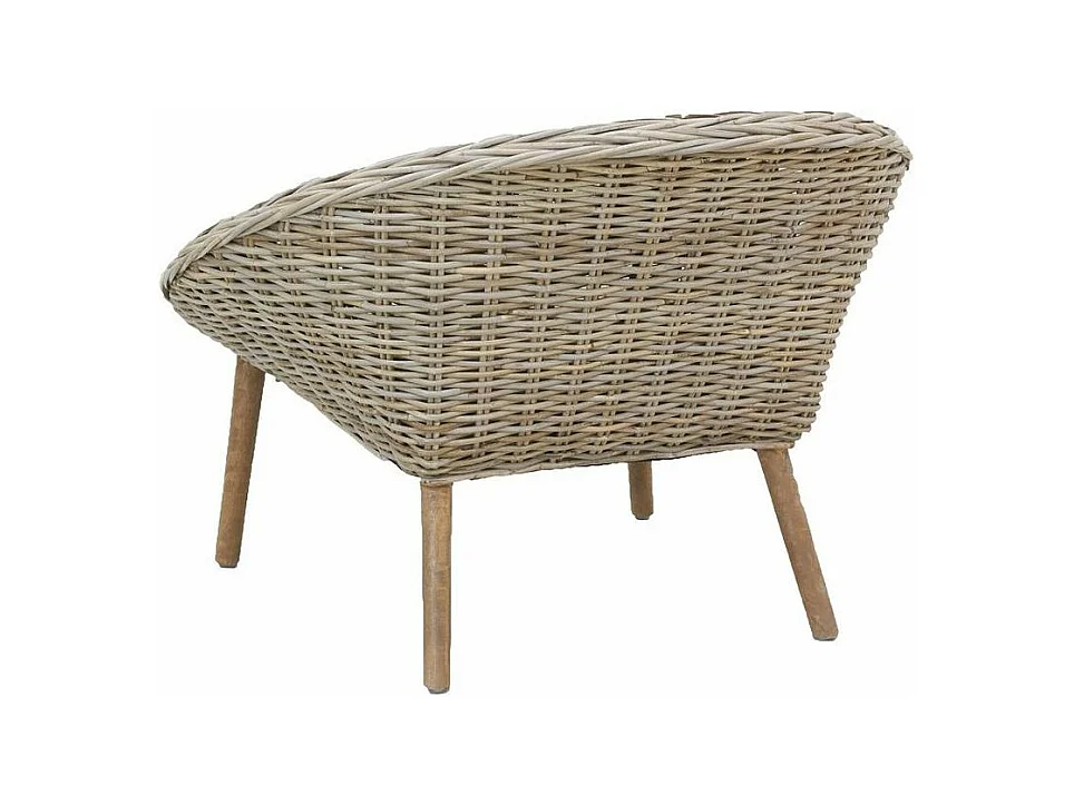 Fauteuil rond en poelet gris Talang