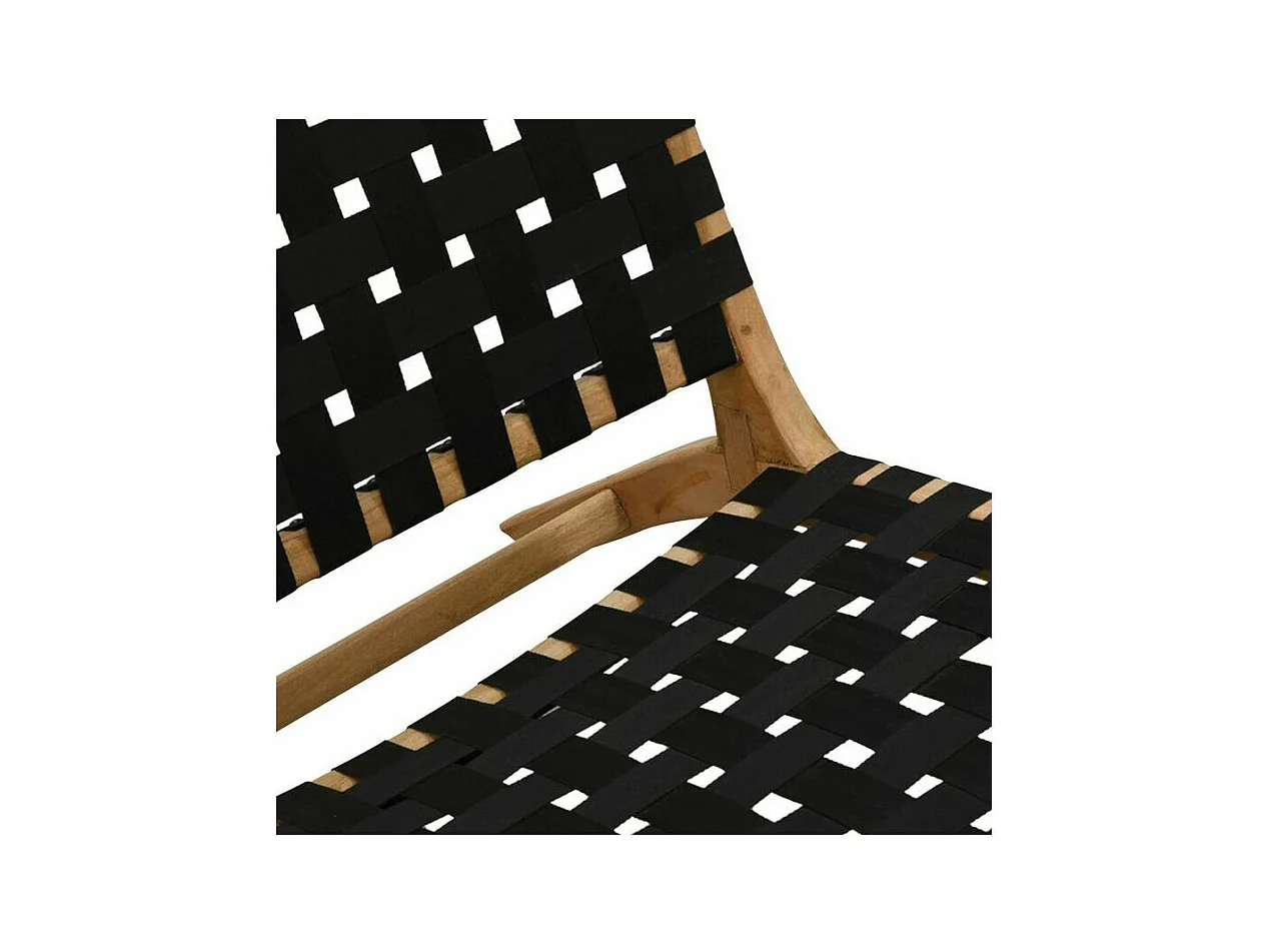 Fauteuil design en teck et nylon tressé