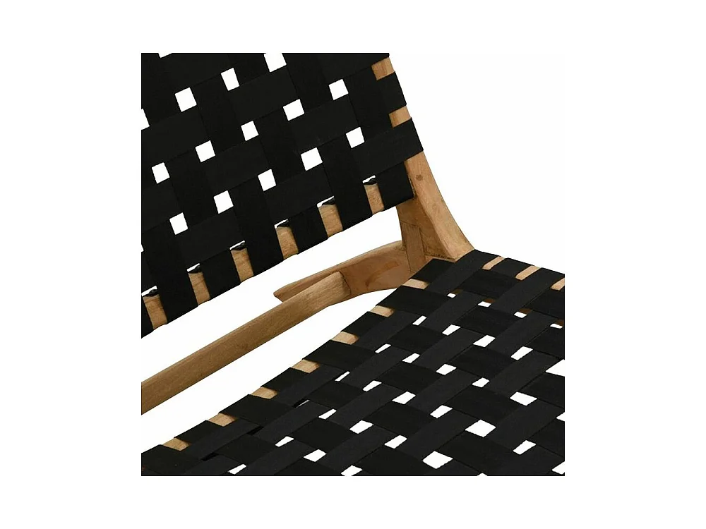 Fauteuil design en teck et nylon tressé
