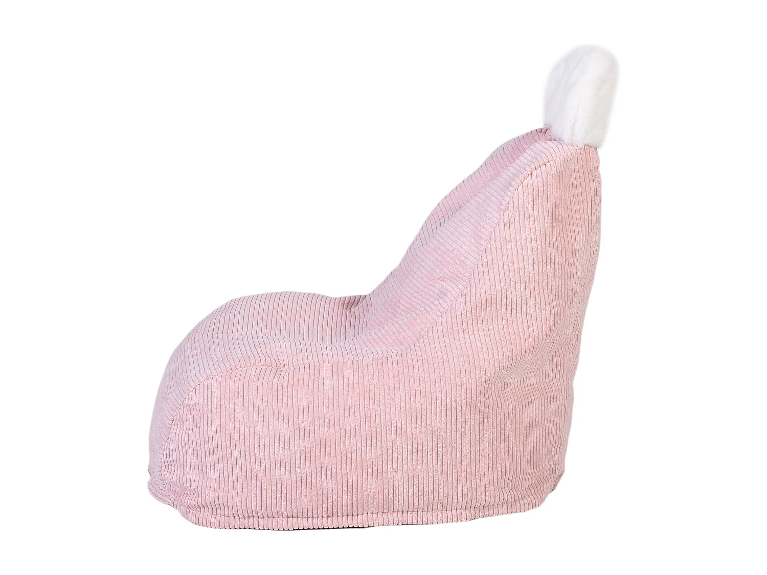 Fauteuil Poire Enfant Rose Ted Rose, Blanc