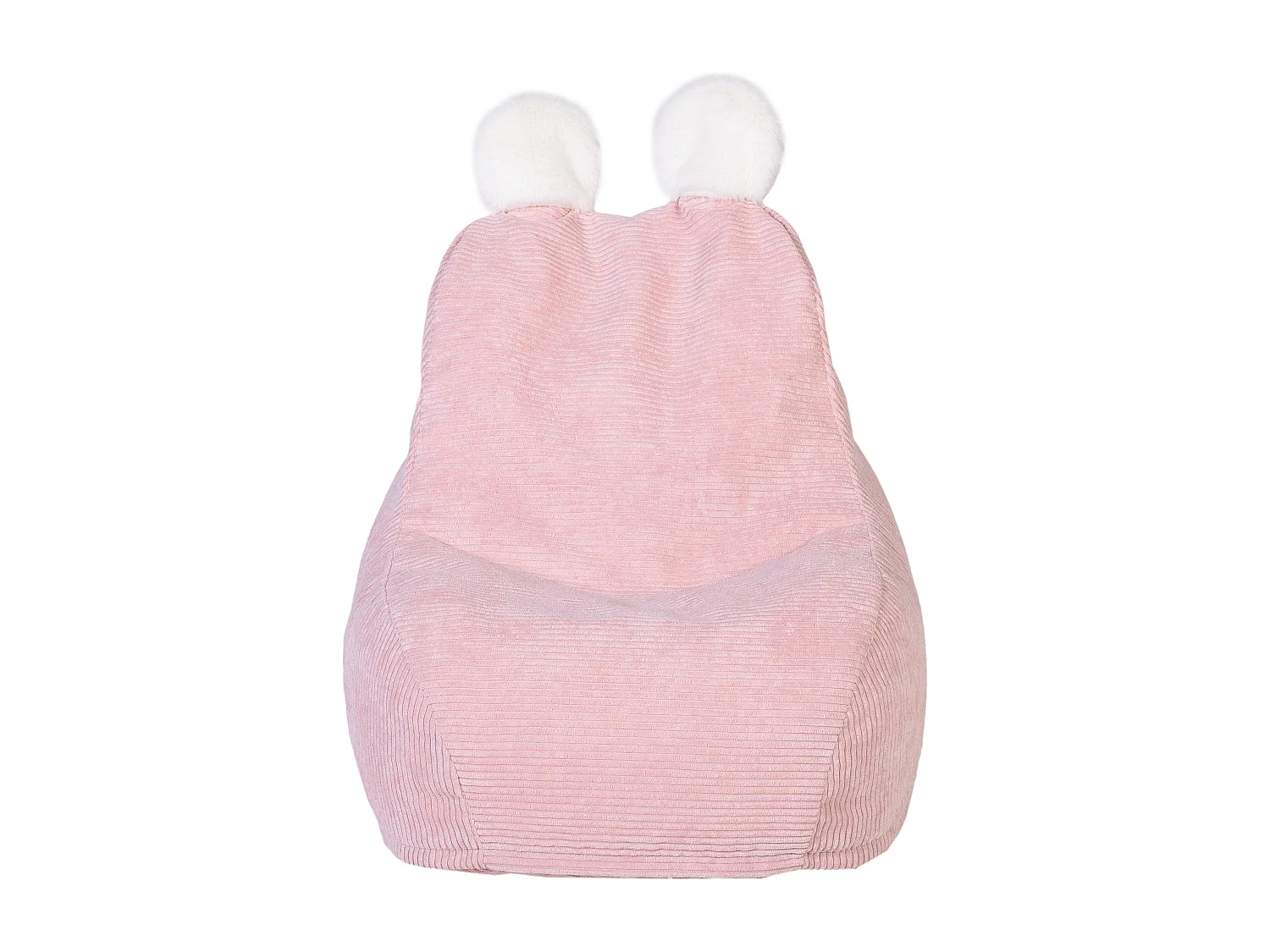 Fauteuil Poire Enfant Rose Ted Rose, Blanc
